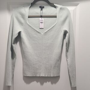 Express Mint Ribbed Sweater